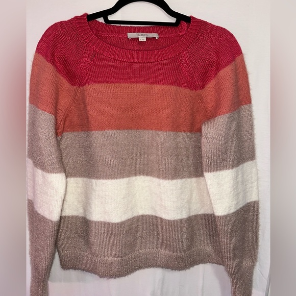 LOFT Sweaters - LOFT Striped Crew Neck Sweater Size S NWOT